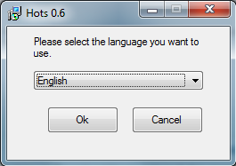 Language choose window.