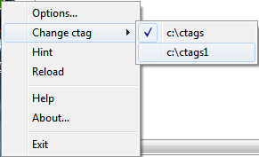 Change ctags file.